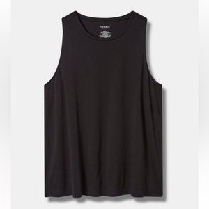 Torrid Performance Cotton with Mesh Crew Neck Active Tank — Black
